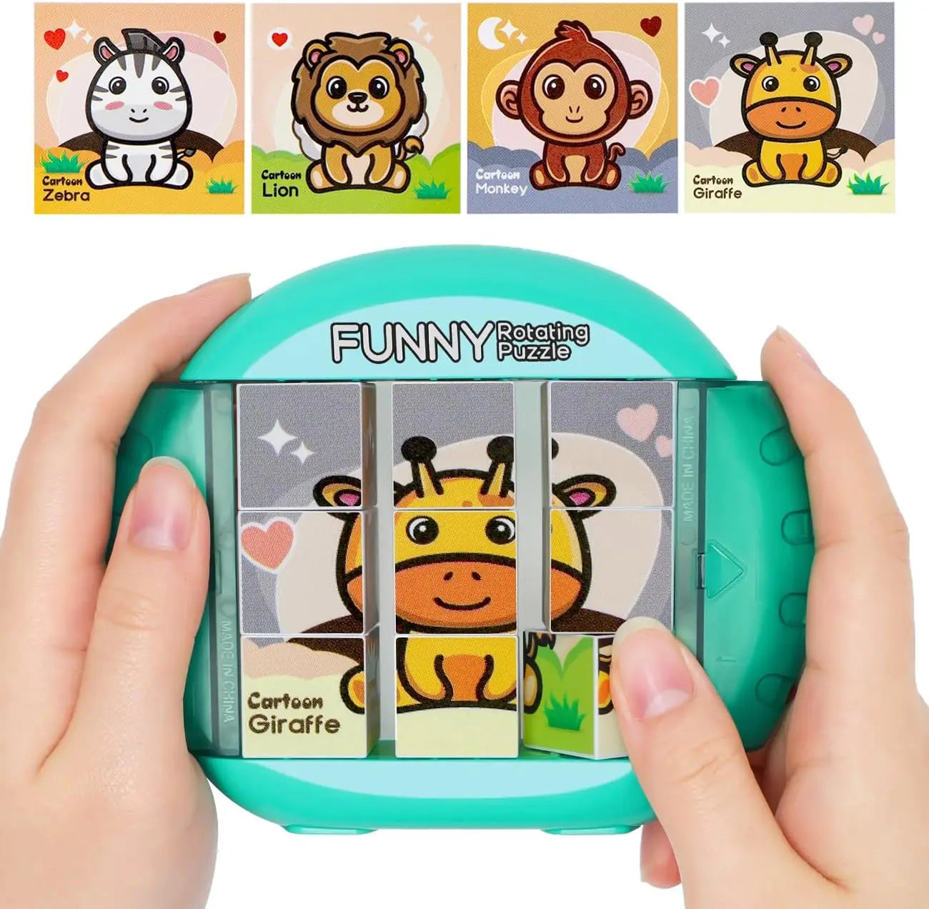 4-in-1 Rotating Puzzle – Fidget Toy for Kids Ages 3+