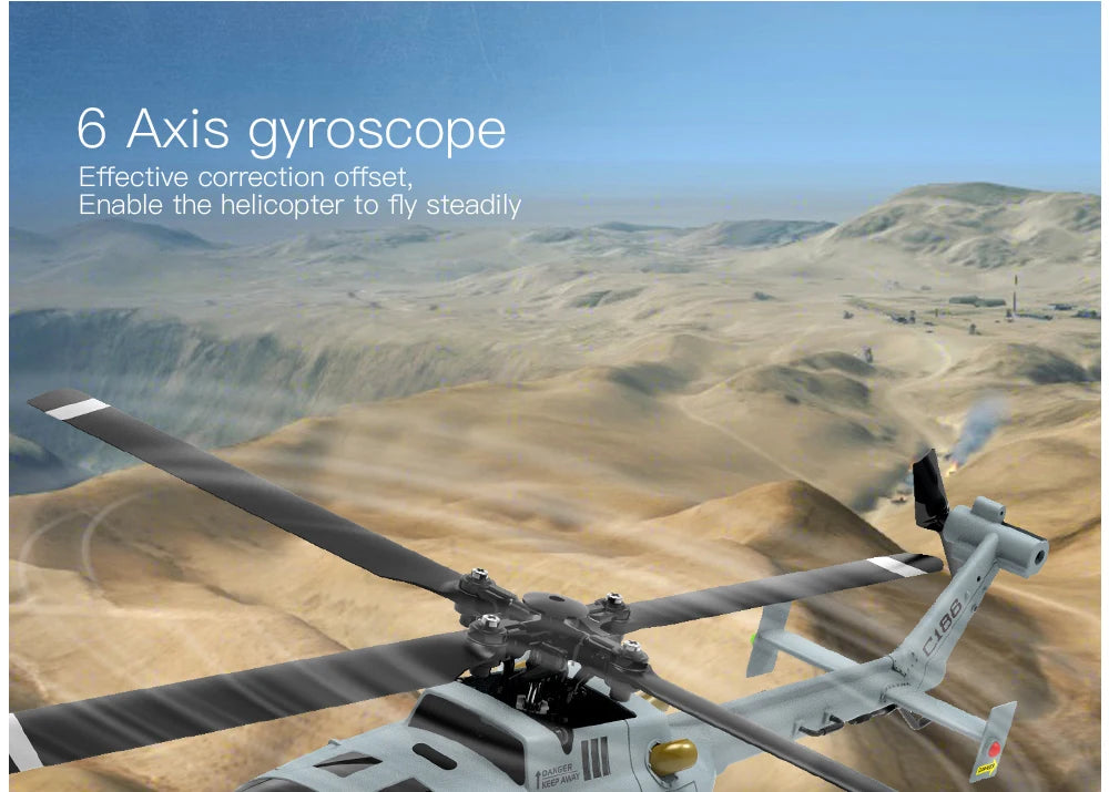 C186 RC Helicopter 2.4G 4CH BO105 with 6-Axis Gyro