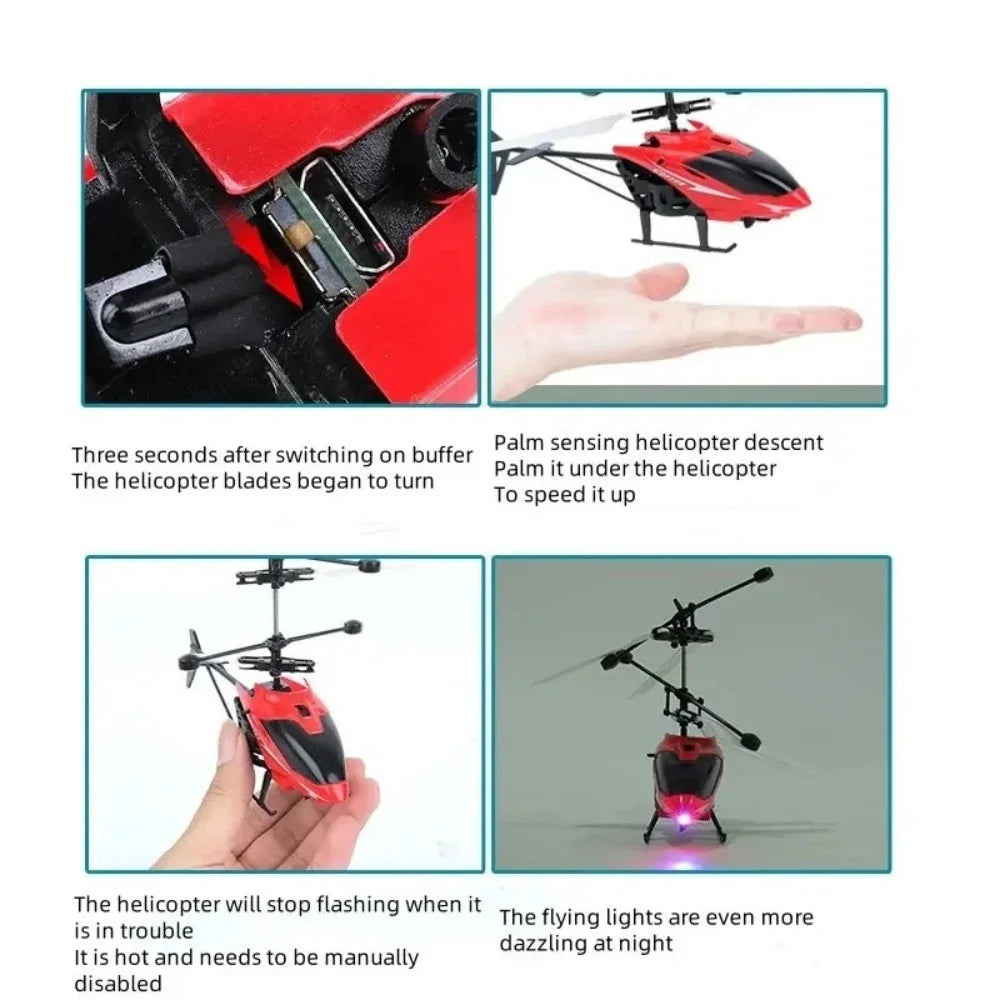 Mini 2-Channel RC Drone – Rechargeable & Anti-Fall
