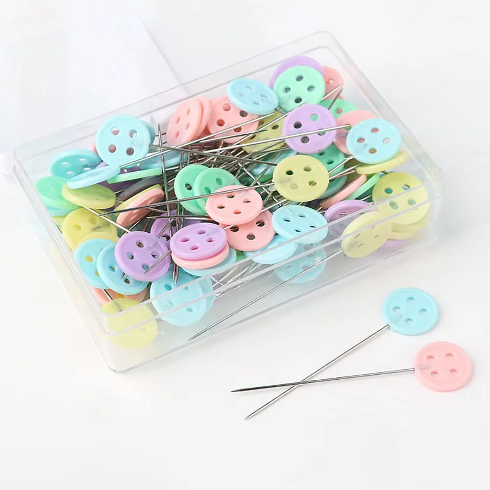 100Pcs Stainless Steel Dressmaking & Embroidery Pins – Sewing Accessories