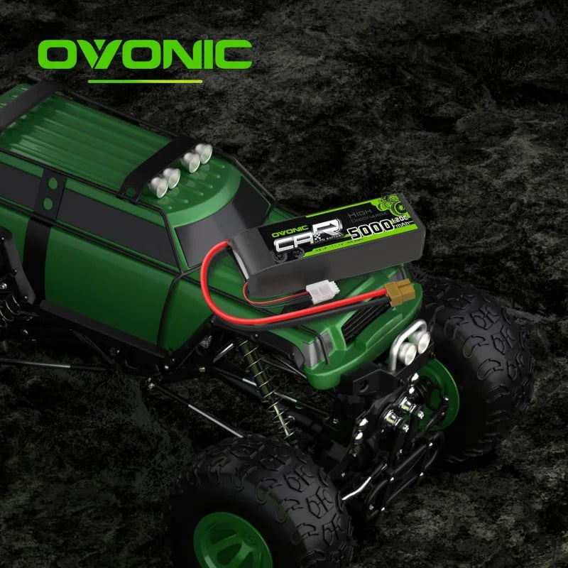 Ovonic 3S LiPo Battery 11.1V 5000mAh 100C with TRA Plug – 2 Pack