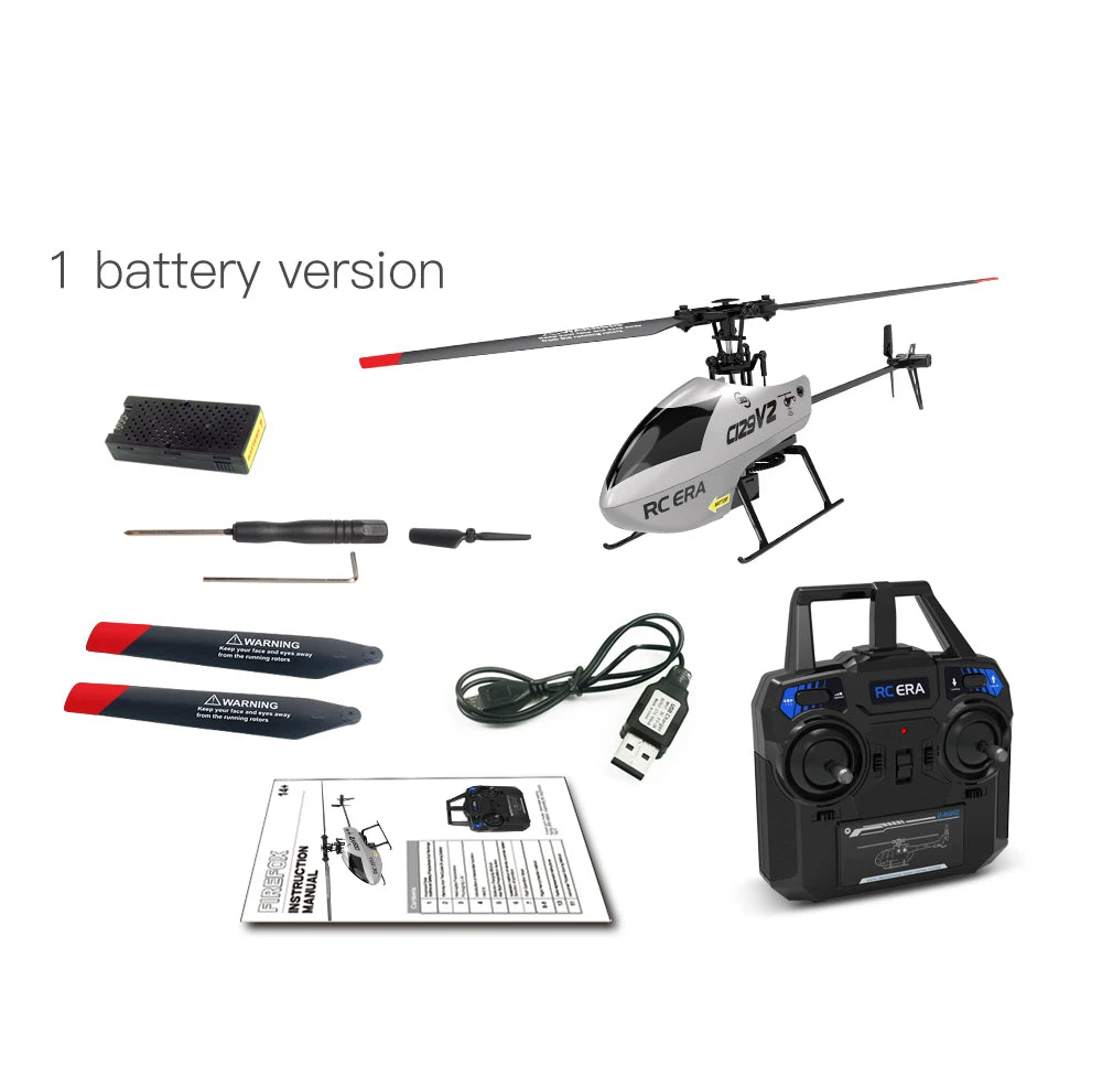 ERA C129V2 RC Helicopter 2.4GHz RTF with 6-Axis Gyro & 3D Flip