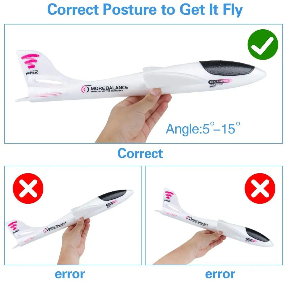 Large Foam Glider Plane – 36/48cm Hand-Throw EPP Airplane