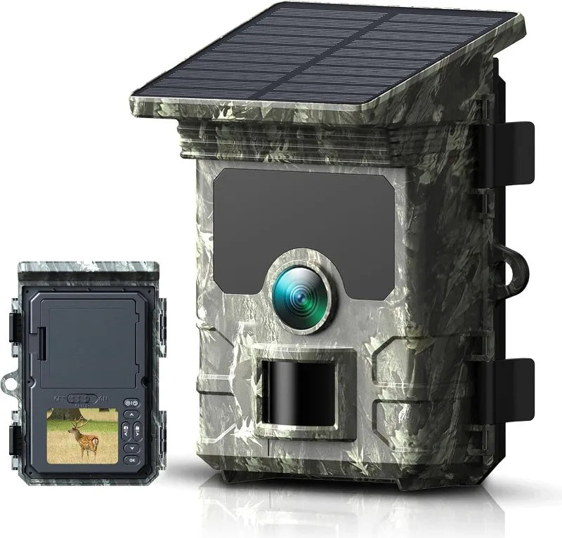 30MP 2K Solar Trail Camera with Infrared Night Vision