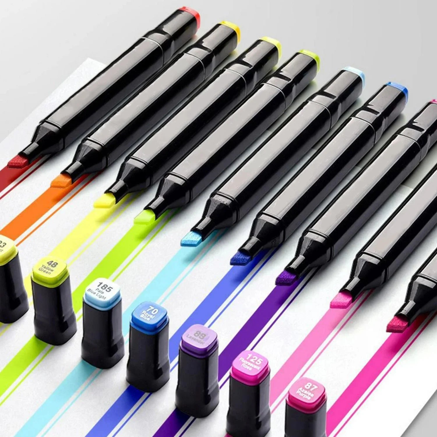 Double Tip Permanent Art Marker Pens – 24–168 Colors