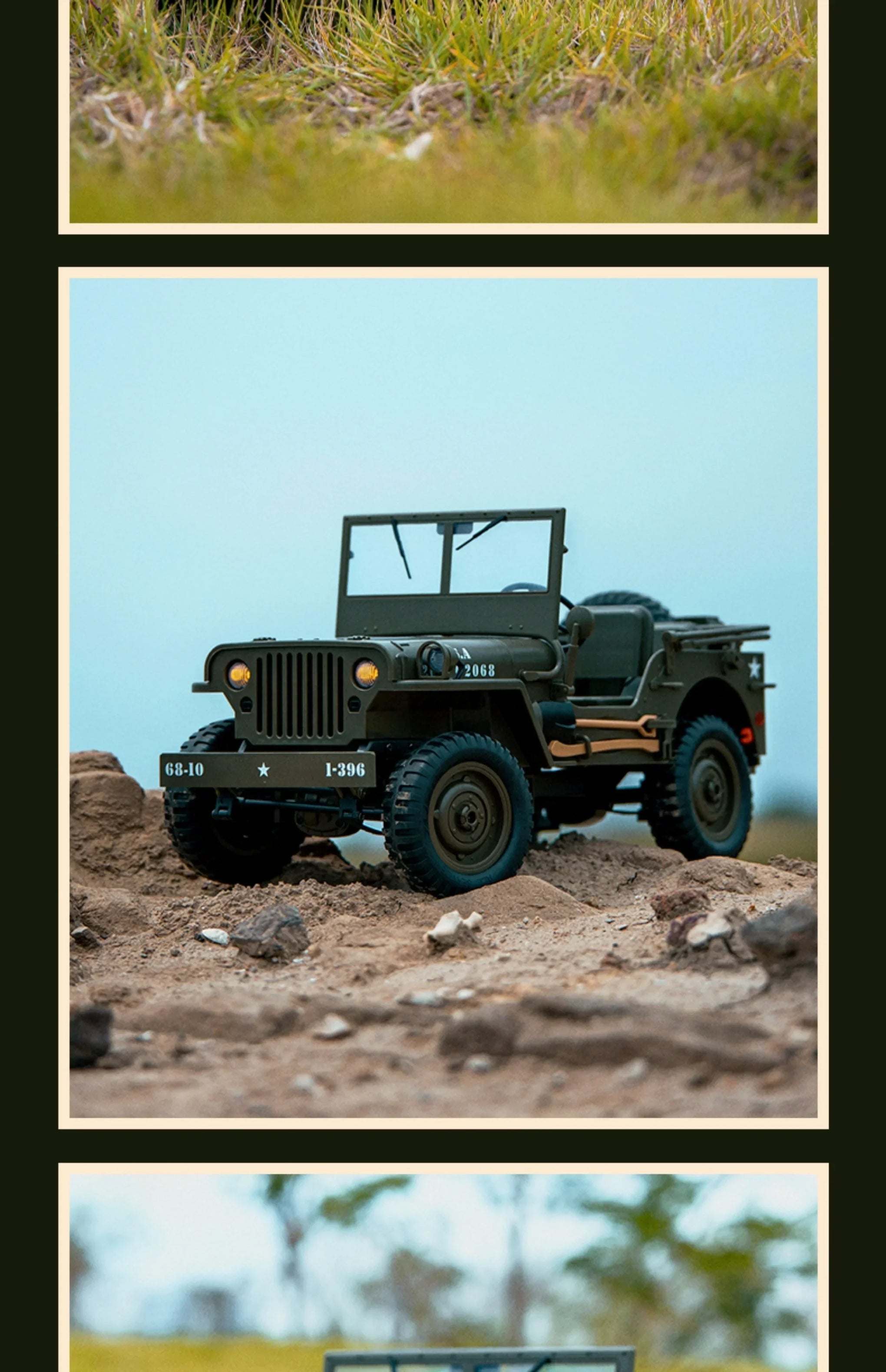 JJRC C8815 RC Jeep Willys 1/12 4WD Military Crawler Truck RTR