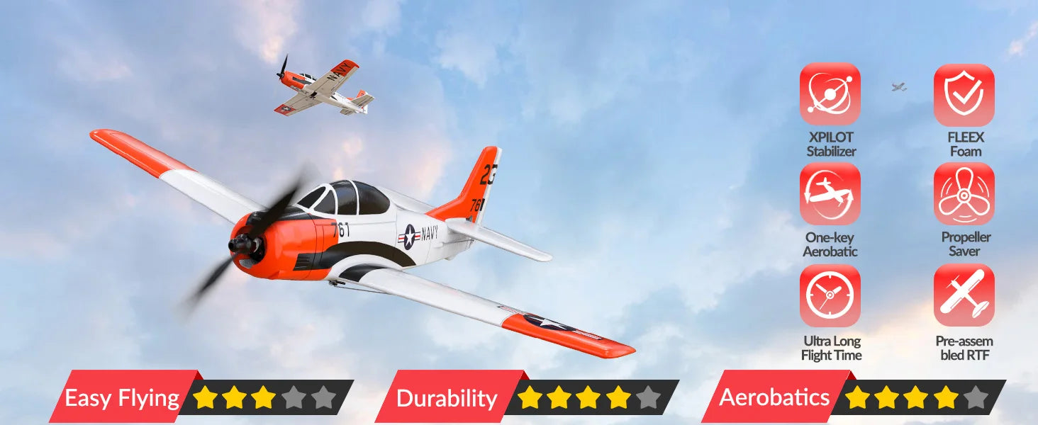 Volantex Spitfire RC Plane 2.4G 4CH Warbird – 400mm RTF