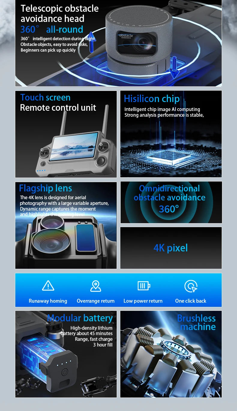 KY-001 PRO Hang 800g GPS Drone – 8K Camera, 3-Axis Gimbal, 20KM Range