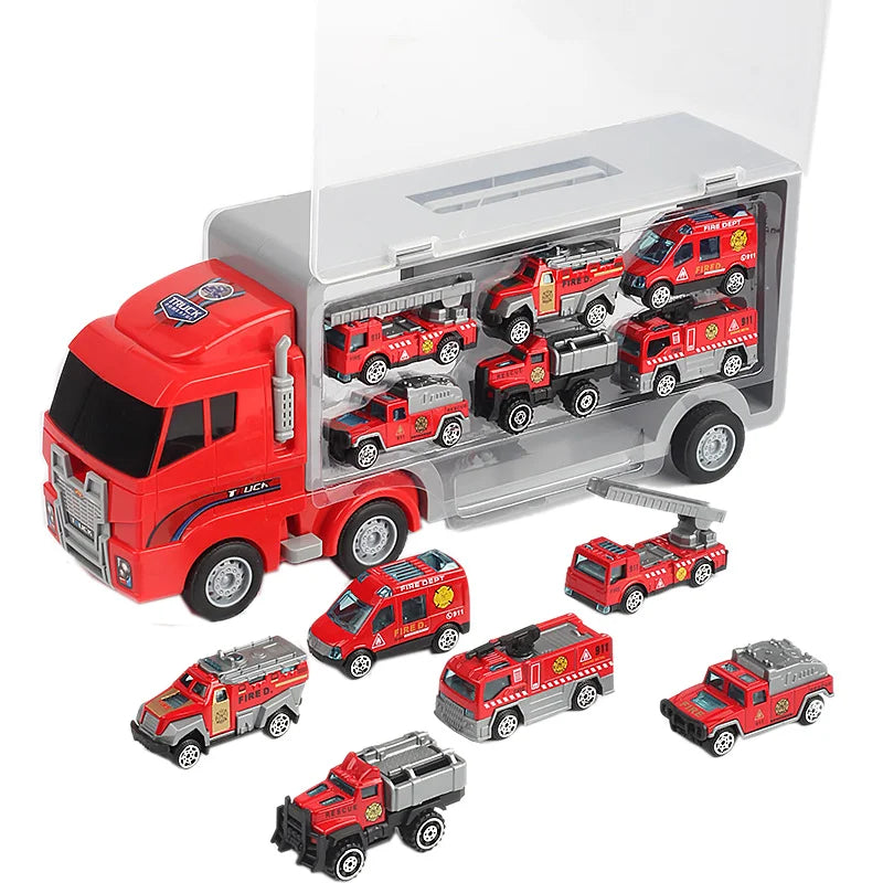 10-in-1 Construction Truck Toy Set – Die-Cast Vehicles for Kids