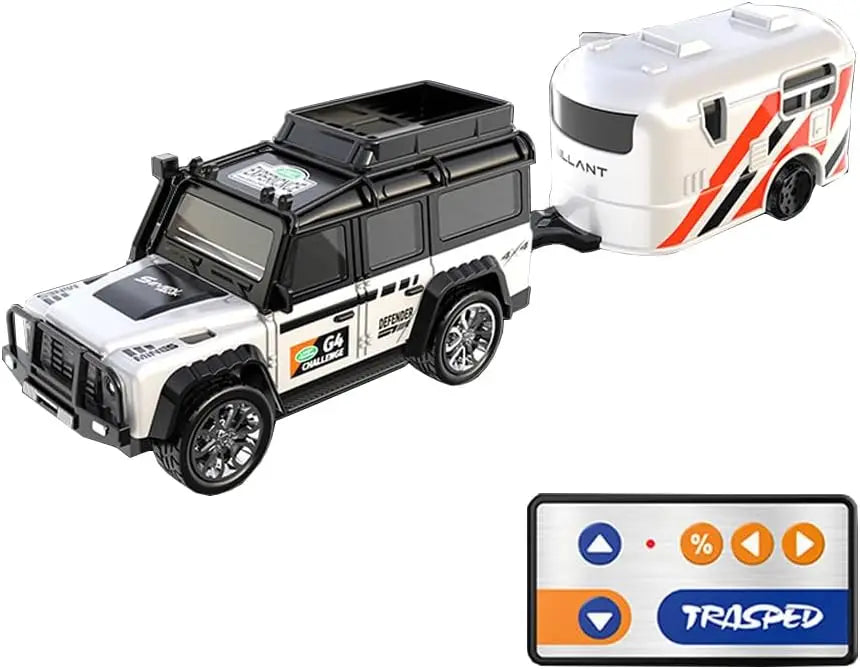 1/64 Mini RC Car 4x4 Alloy Racing Truck with Lights