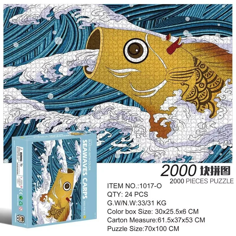 2000-Piece Landscape Jigsaw Puzzle – Educational Game for Kids & Children