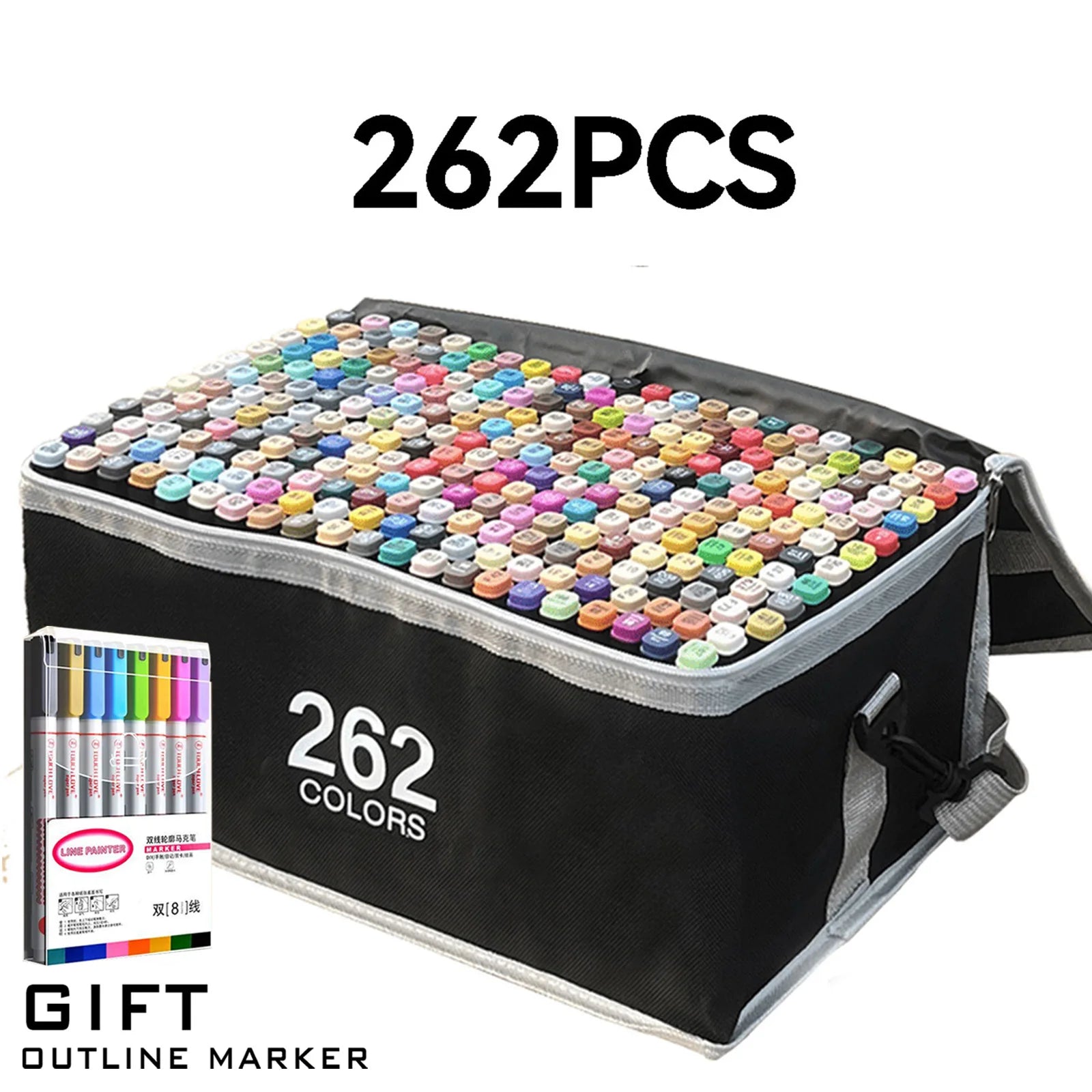 Double Tip Permanent Art Marker Pens – 24–168 Colors