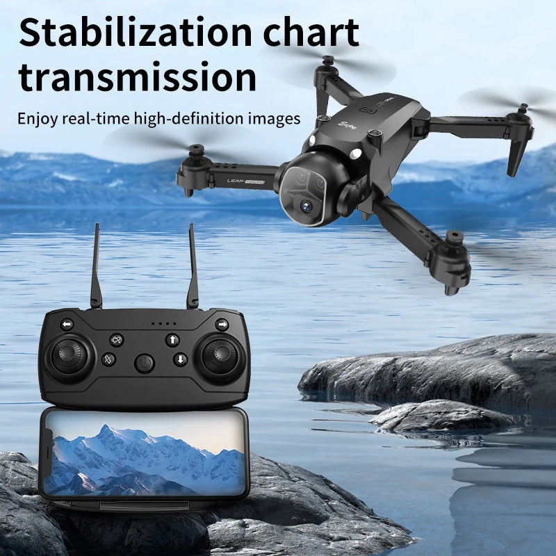H20 Foldable RC Drone – Four-Axis Flying Toy with Dual Lens & Optical Flow Hover