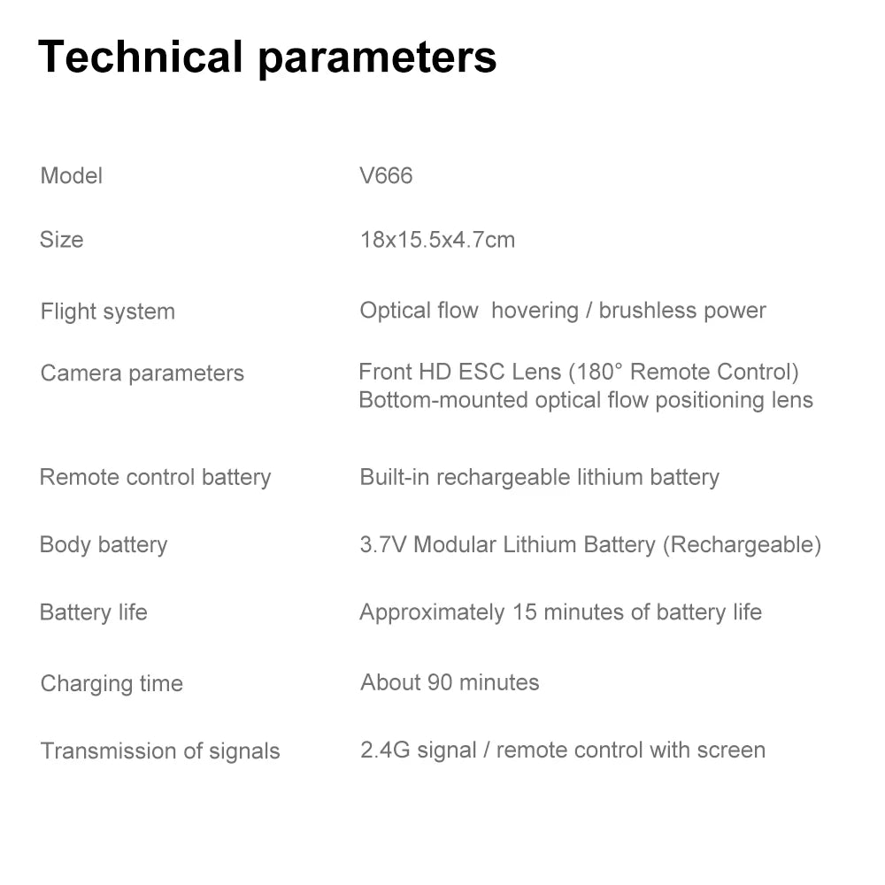 V666 Mini Drone 4K HD Camera FPV Quadcopter with Screen