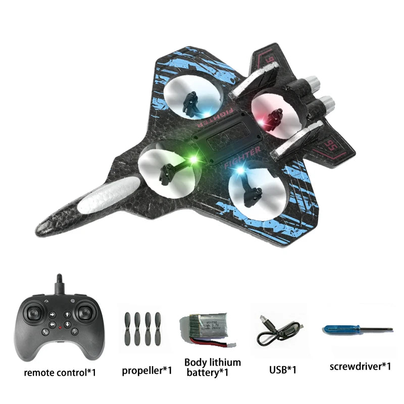 2.4G EPP RC Fighter Plane Glider with Lights – Stunt Aircraft