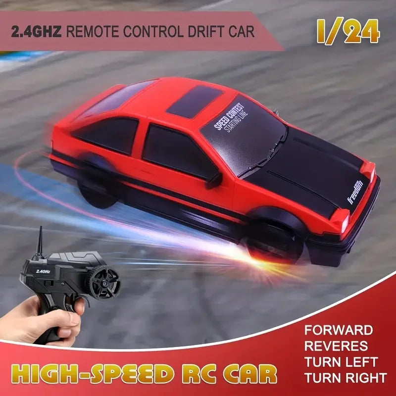 RC Drift Stunt Car with LED Glow Lights – 14km/h High Speed