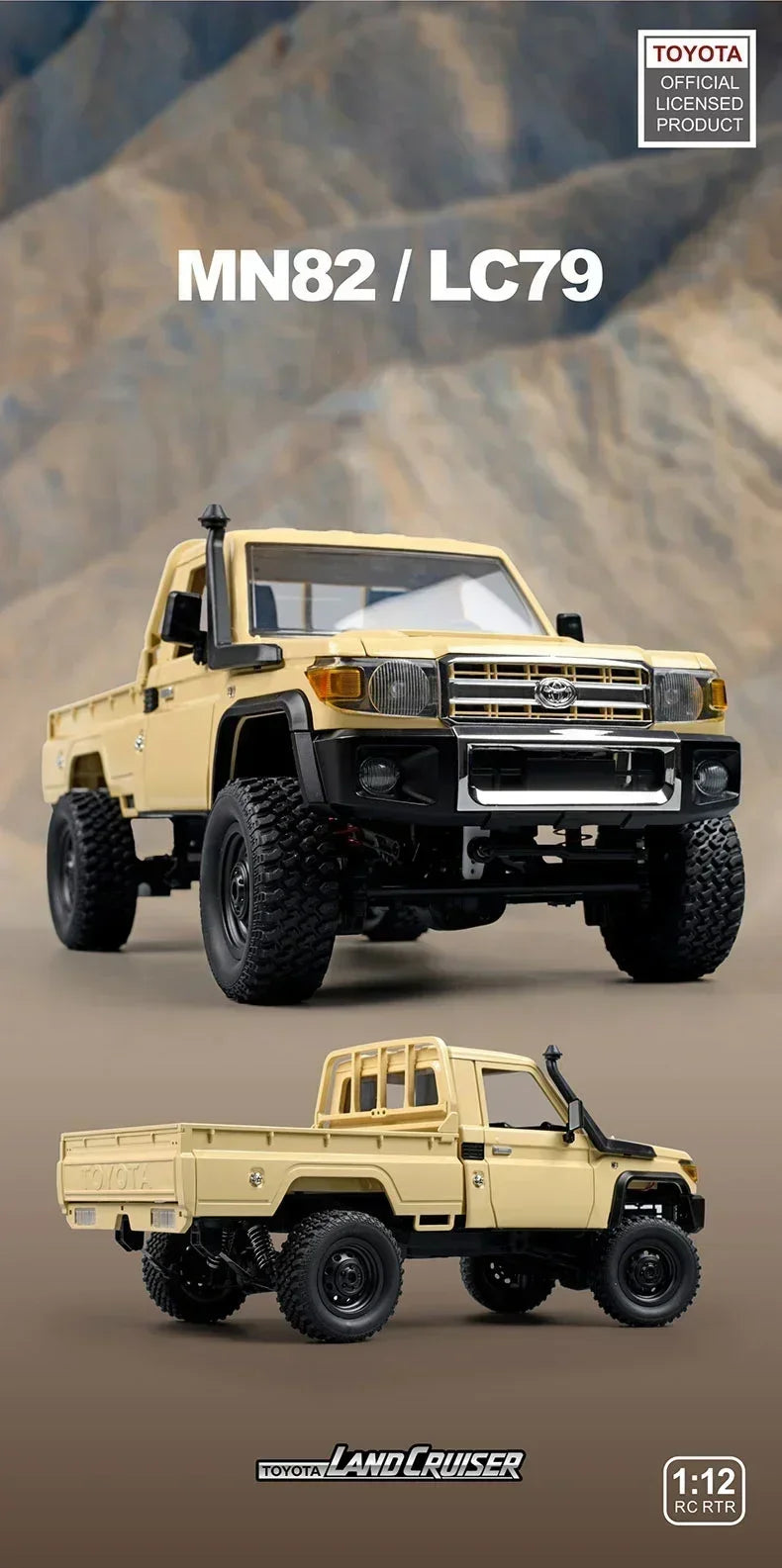 MN82/MN82S 1/12 RC Car 4x4 Off-Road Crawler – Toyota Style