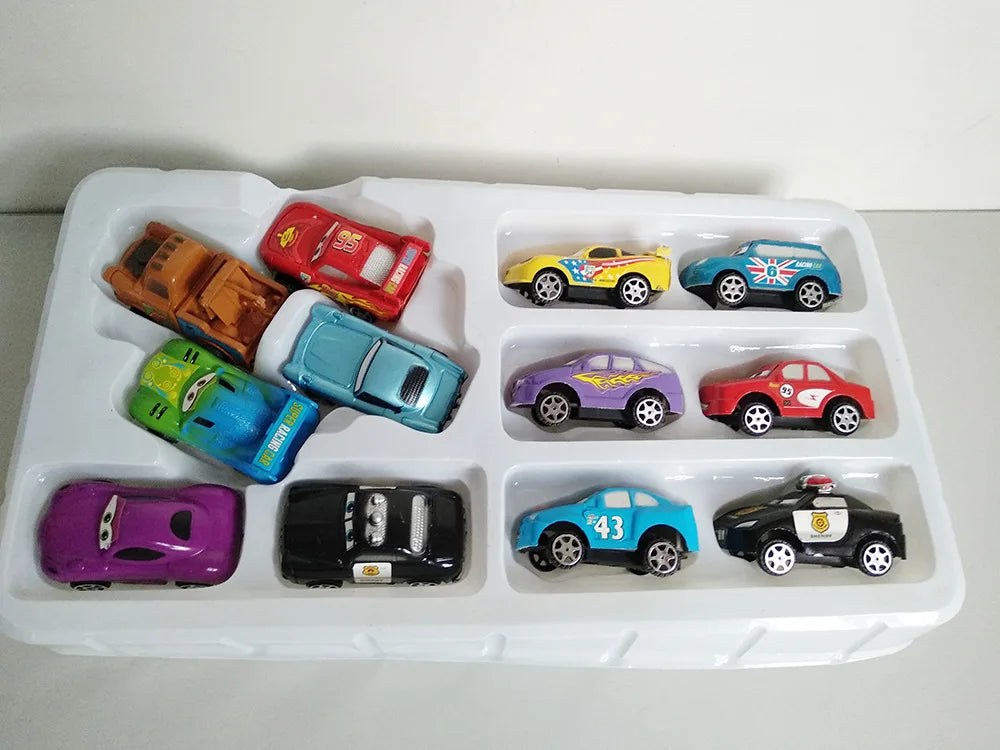 12pcs Disney Pixar Cars Toy Set – Lightning McQueen, Jackson Storm, Mater PVC Model Cars