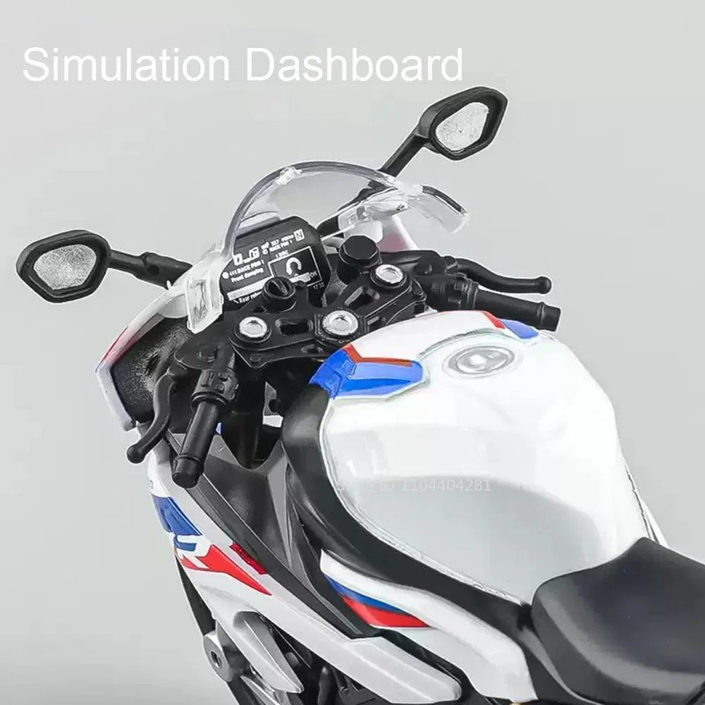 1:12 Kawasaki 400 H2R S1000RR Diecast Motorcycle Toy – Steering Front Wheel & Lights