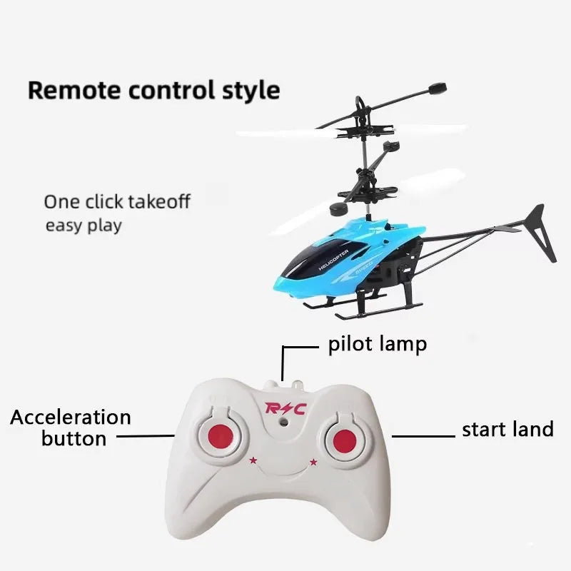 Mini RC Helicopter – Safe, Fall-Resistant & Rechargeable