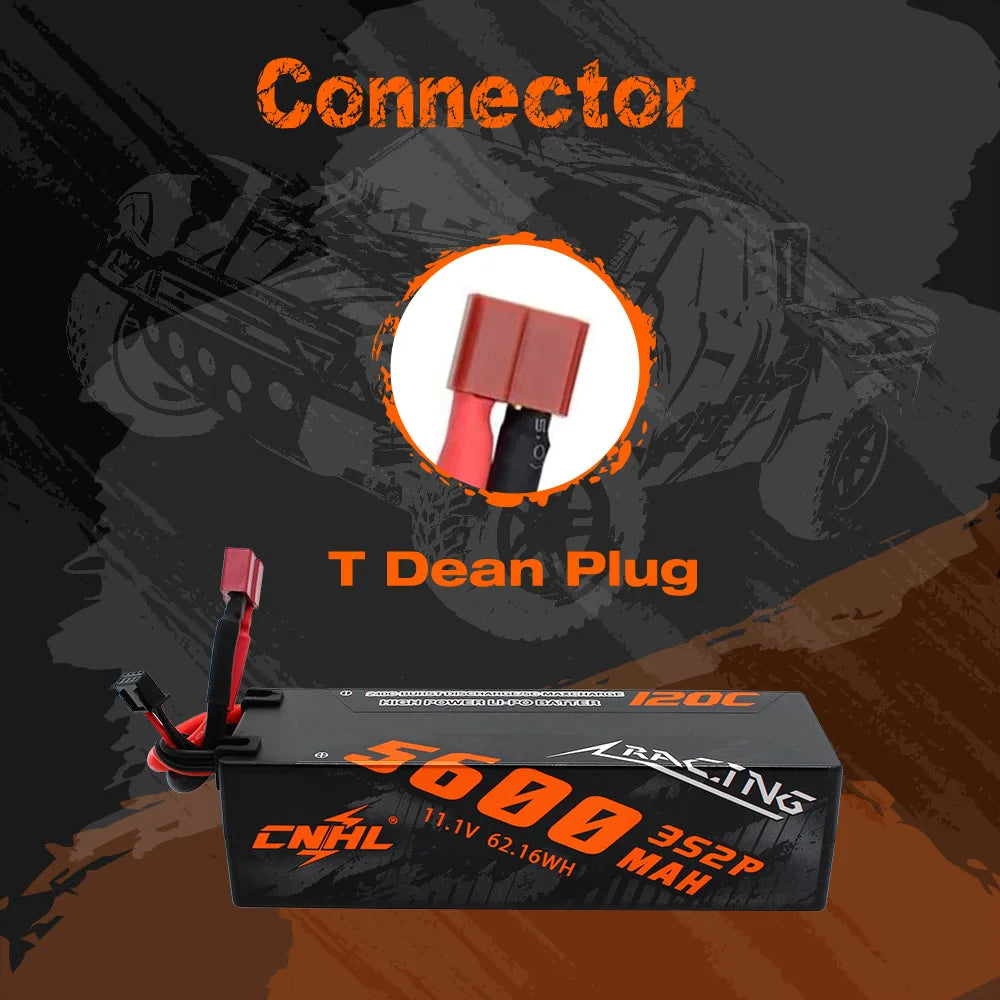 CNHL Lipo Battery 3S/4S 5600-8000mAh 11.1V/14.8V Hard Case with T EC5 Plug