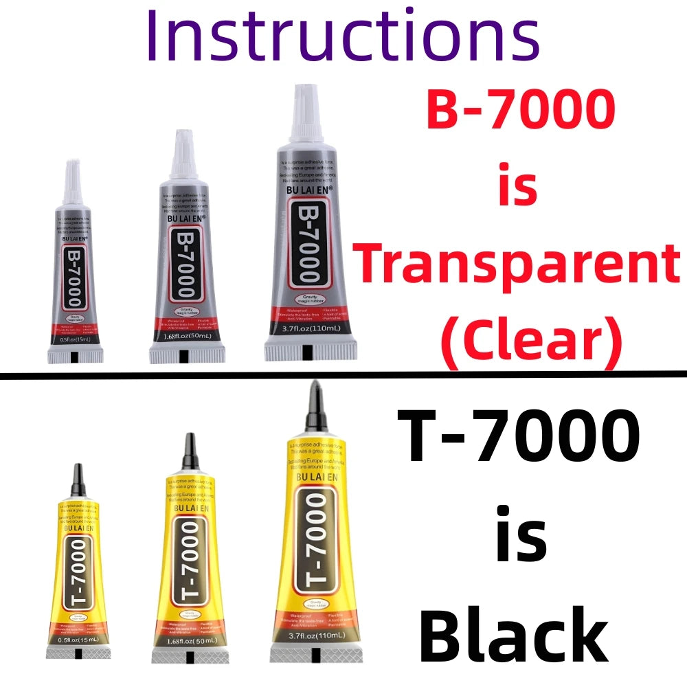 B-7000 Clear Adhesive Glue with Precision Tip (15ml/50ml/110ml)