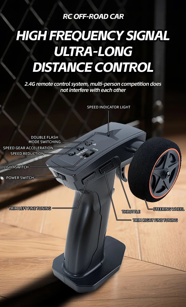 1/36 RC Crawler Car 4WD Off-Road with LED Lights – RTR