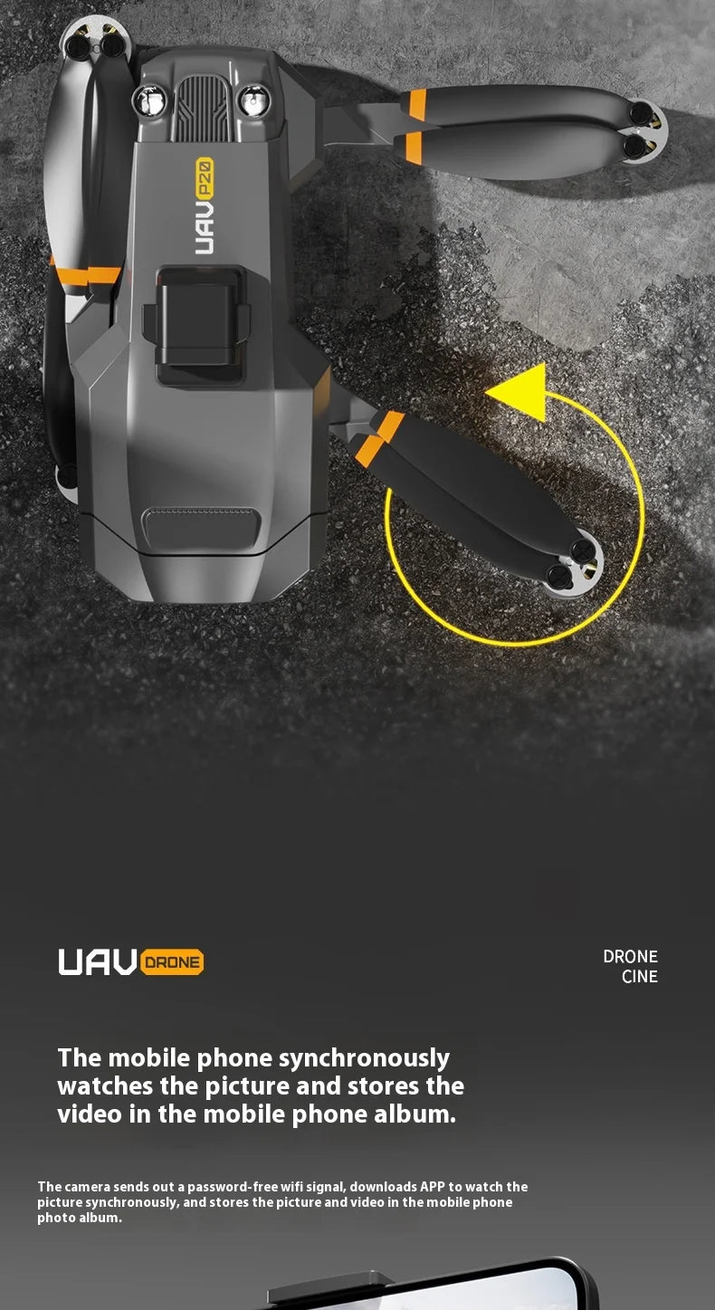 UVA P20 Drone – 8K HD Camera, 3-Axis Gimbal GPS Quadcopter