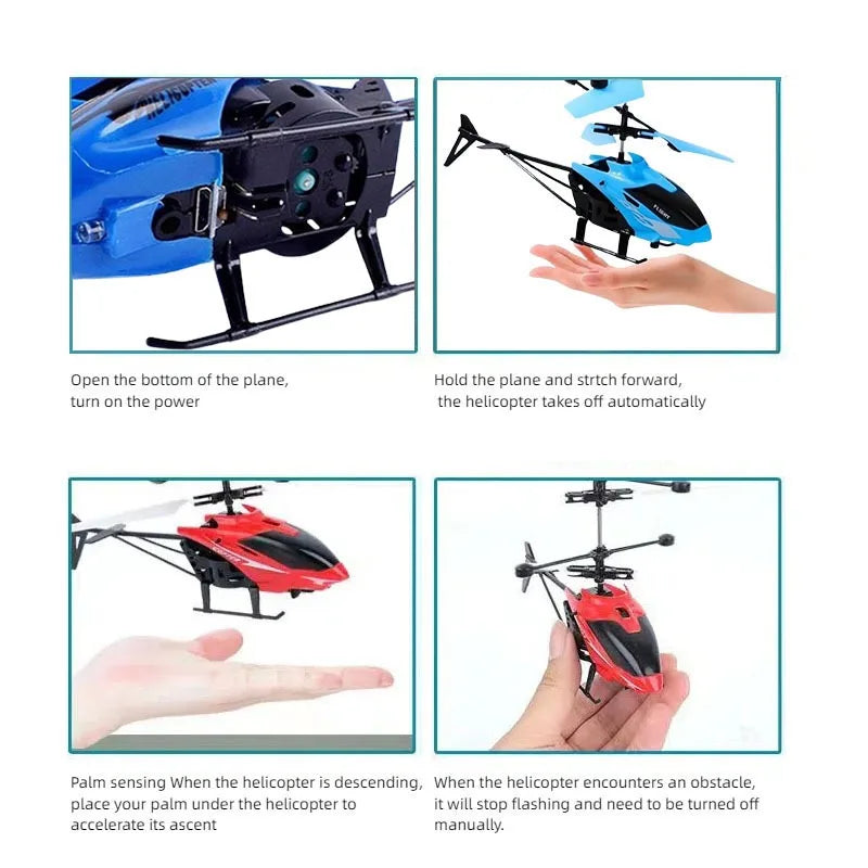 Mini RC Helicopter – Safe, Fall-Resistant & Rechargeable