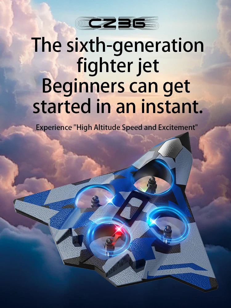 CZ36 Foam RC Glider Plane – Stunt Throw & Fly Toy