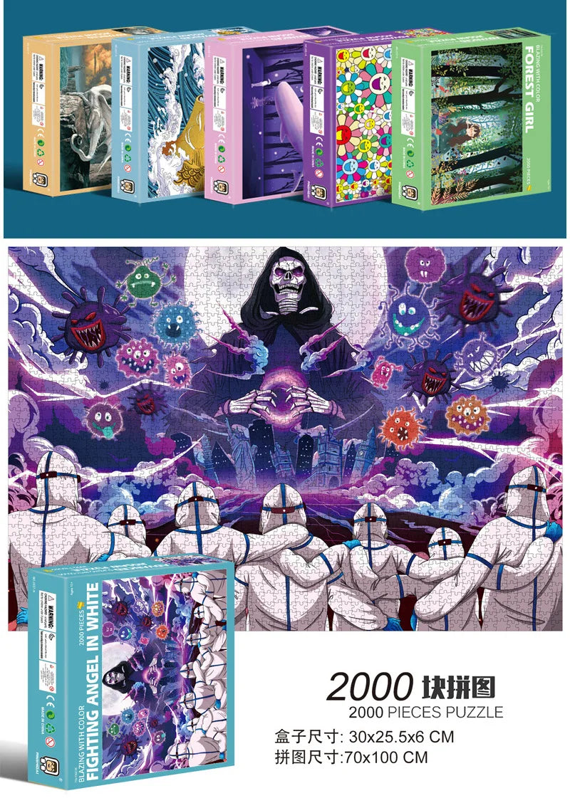 2000-Piece Landscape Jigsaw Puzzle – Educational Game for Kids & Children