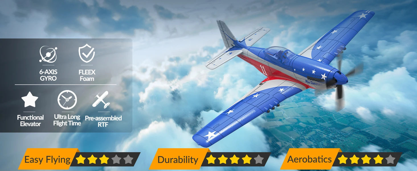 Volantex Spitfire RC Plane 2.4G 4CH Warbird – 400mm RTF