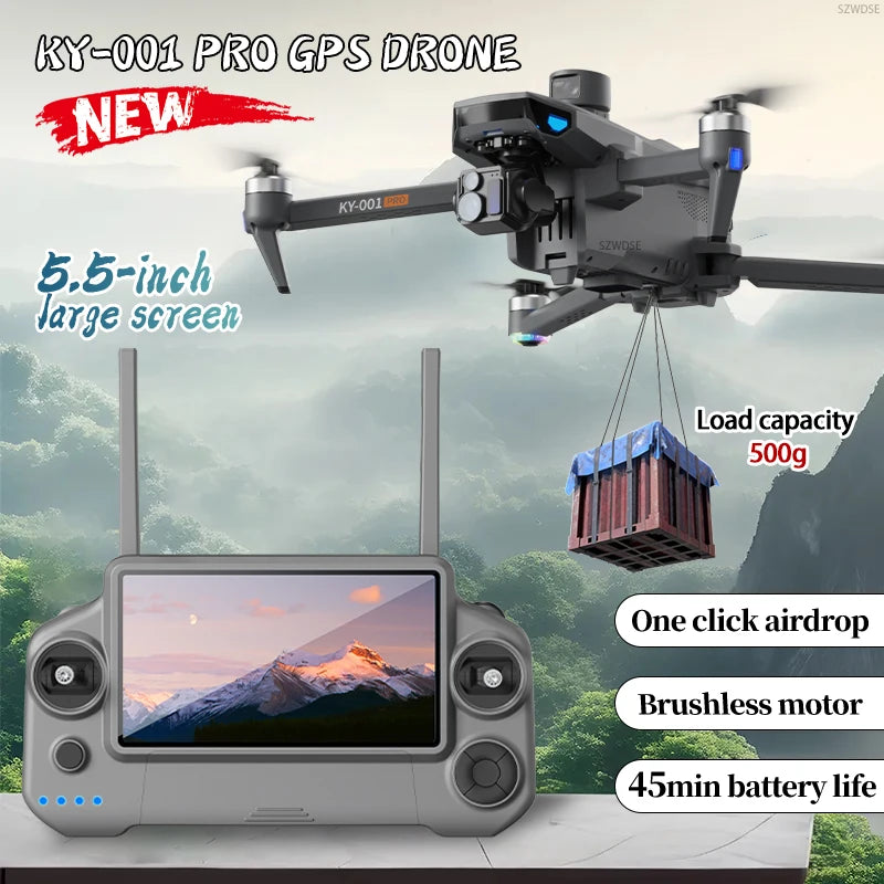 KY-001 PRO Hang 800g GPS Drone – 8K Camera, 3-Axis Gimbal, 20KM Range