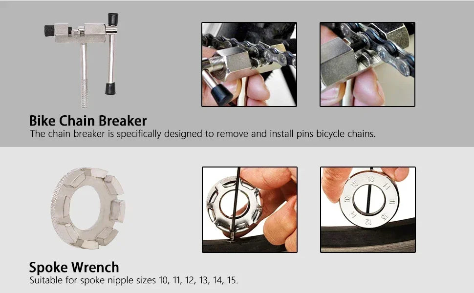 Bicycle Repair Tool Kit – Chain Breaker & Pedal Crank Puller Set