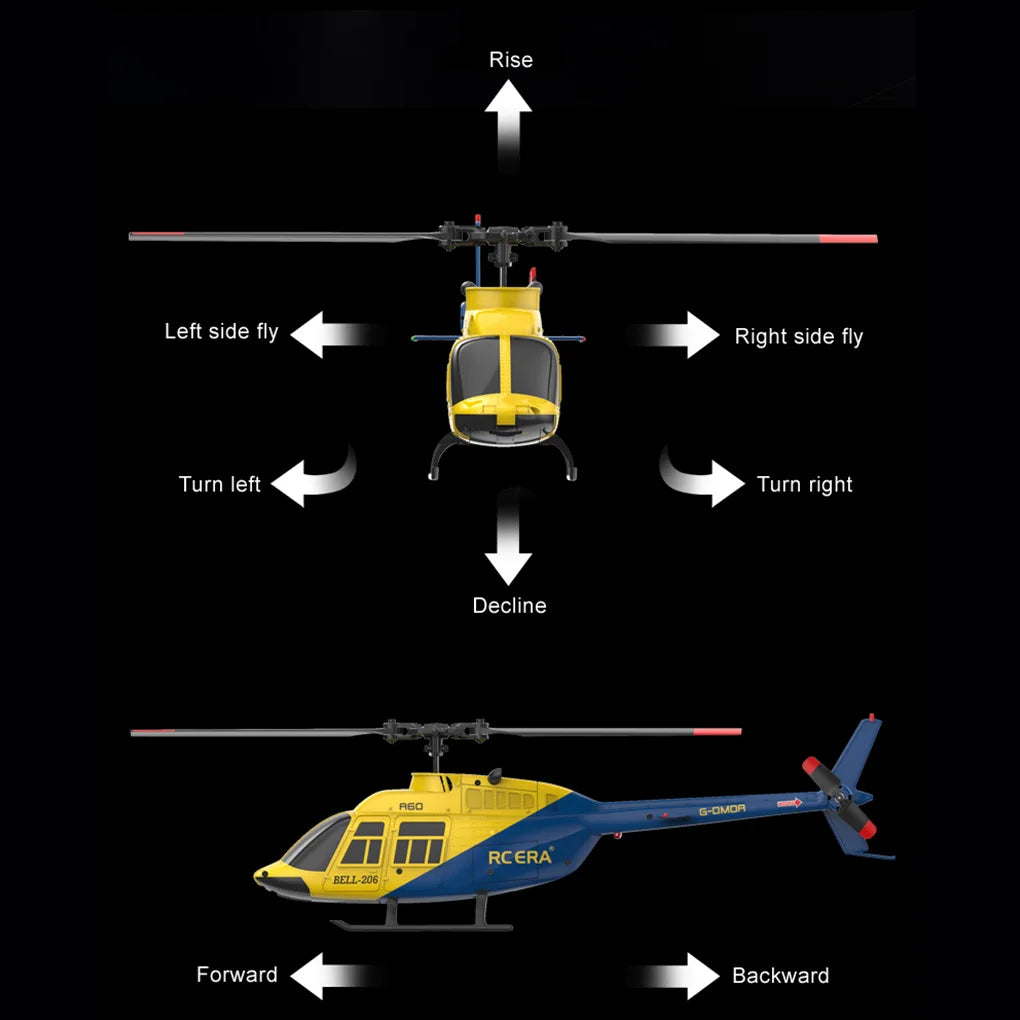 ERA A60 Bell 206 RC Helicopter 1/42 2.4G 4CH Flybarless