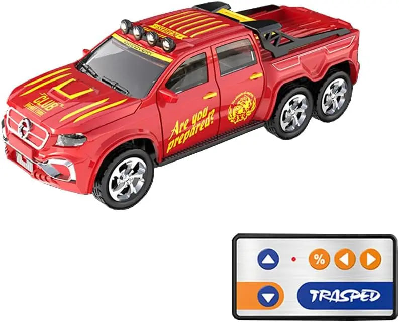 1/64 Mini RC Car 4x4 Alloy Racing Truck with Lights