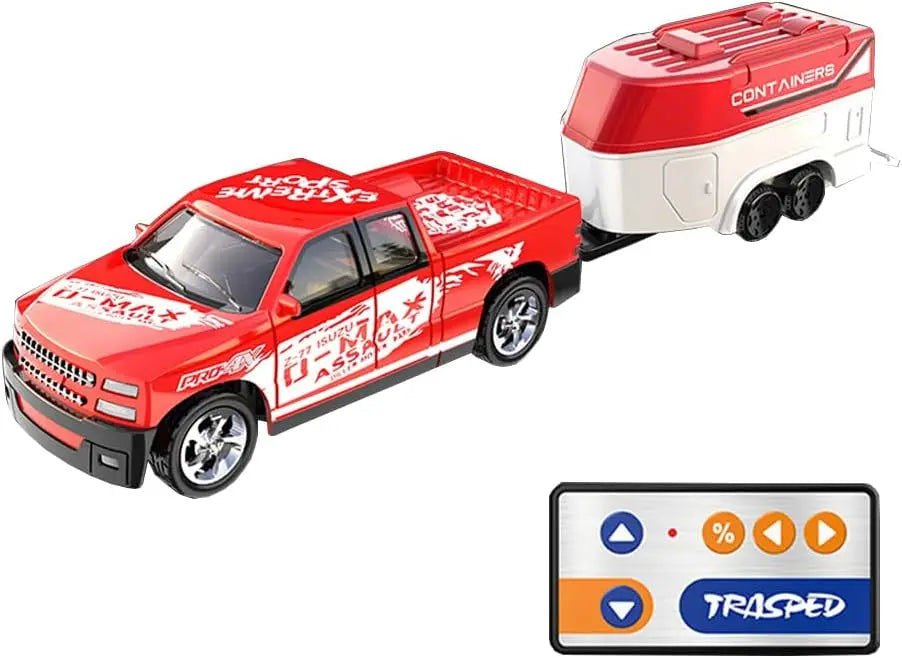 1/64 Mini RC Car 4x4 Alloy Racing Truck with Lights