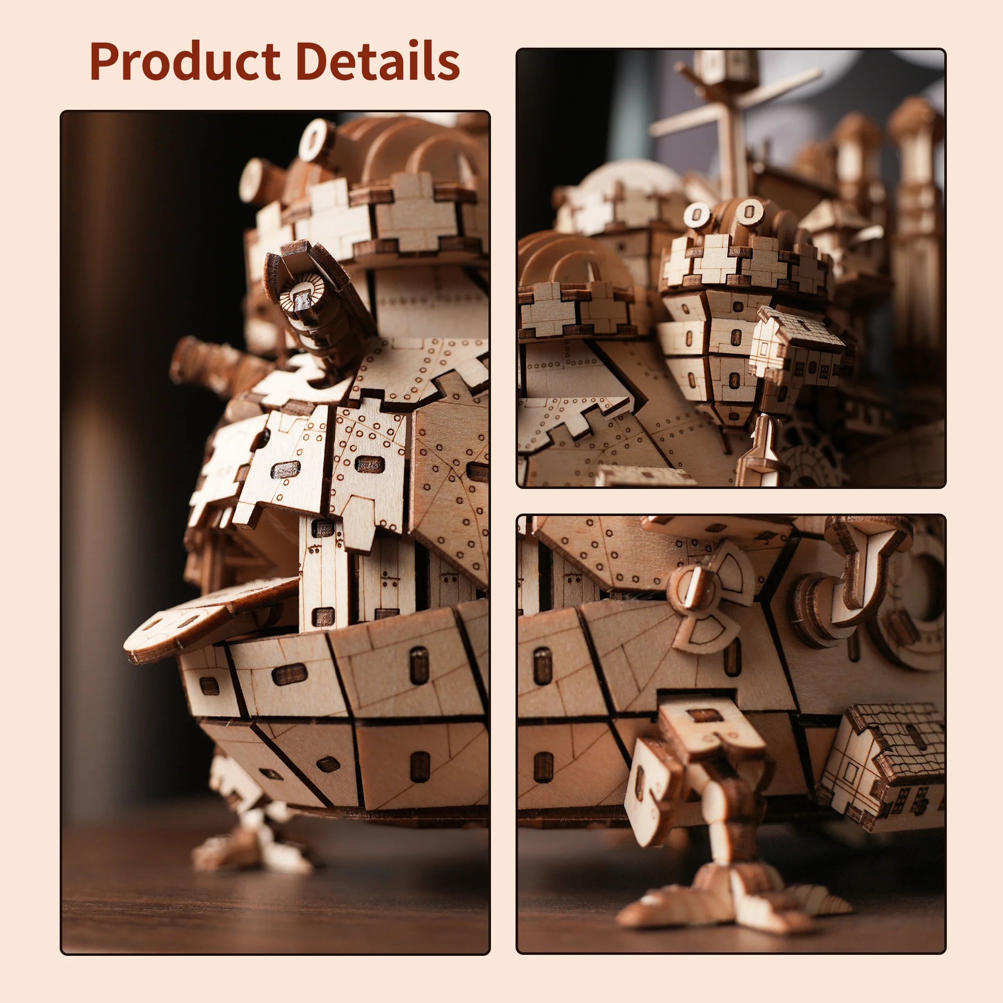 Creative Castle 3D Wooden Puzzle – DIY Model Kit for Kids & Adults