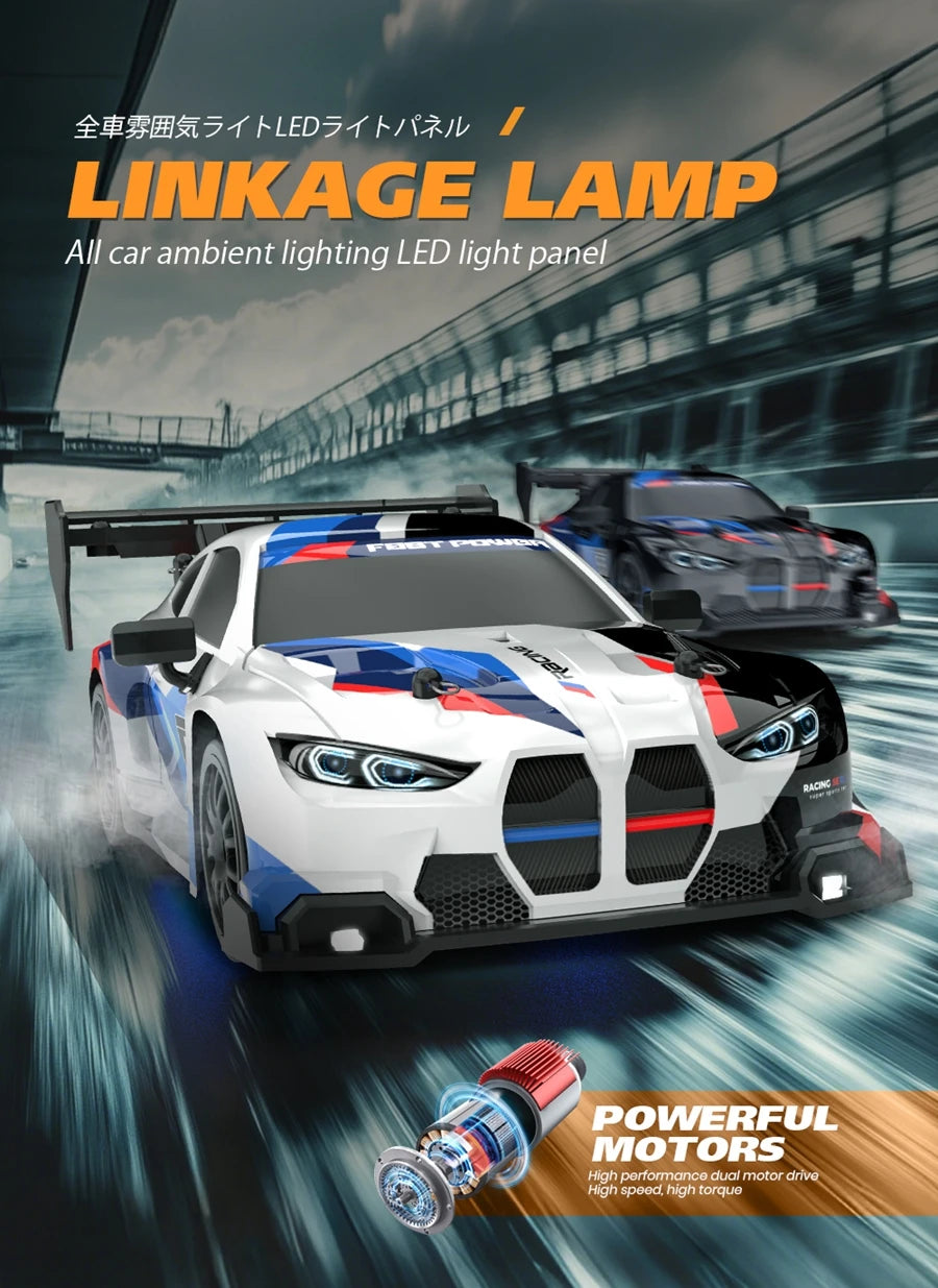 4WD RC Drift Car with LED – High Speed Racing RTR