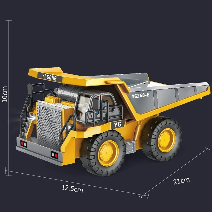 4WD RC Excavator Dump Truck Bulldozer Toy – Construction Vehicle