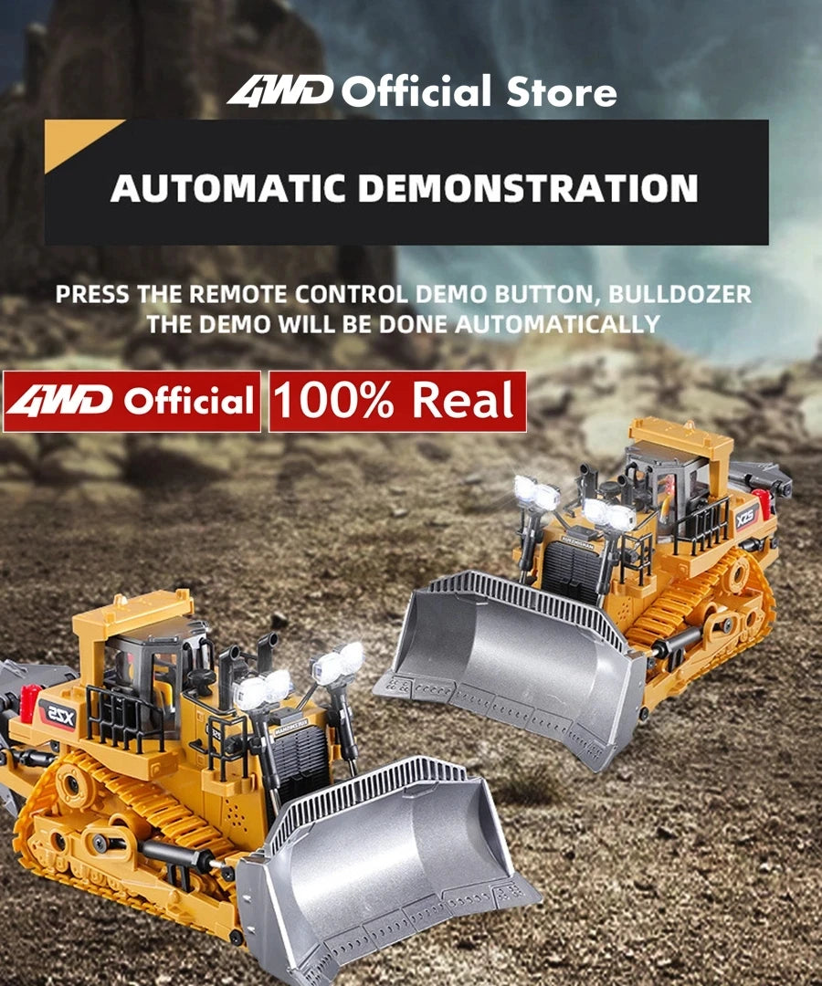 4WD RC Excavator Dump Truck Bulldozer Toy – Construction Vehicle