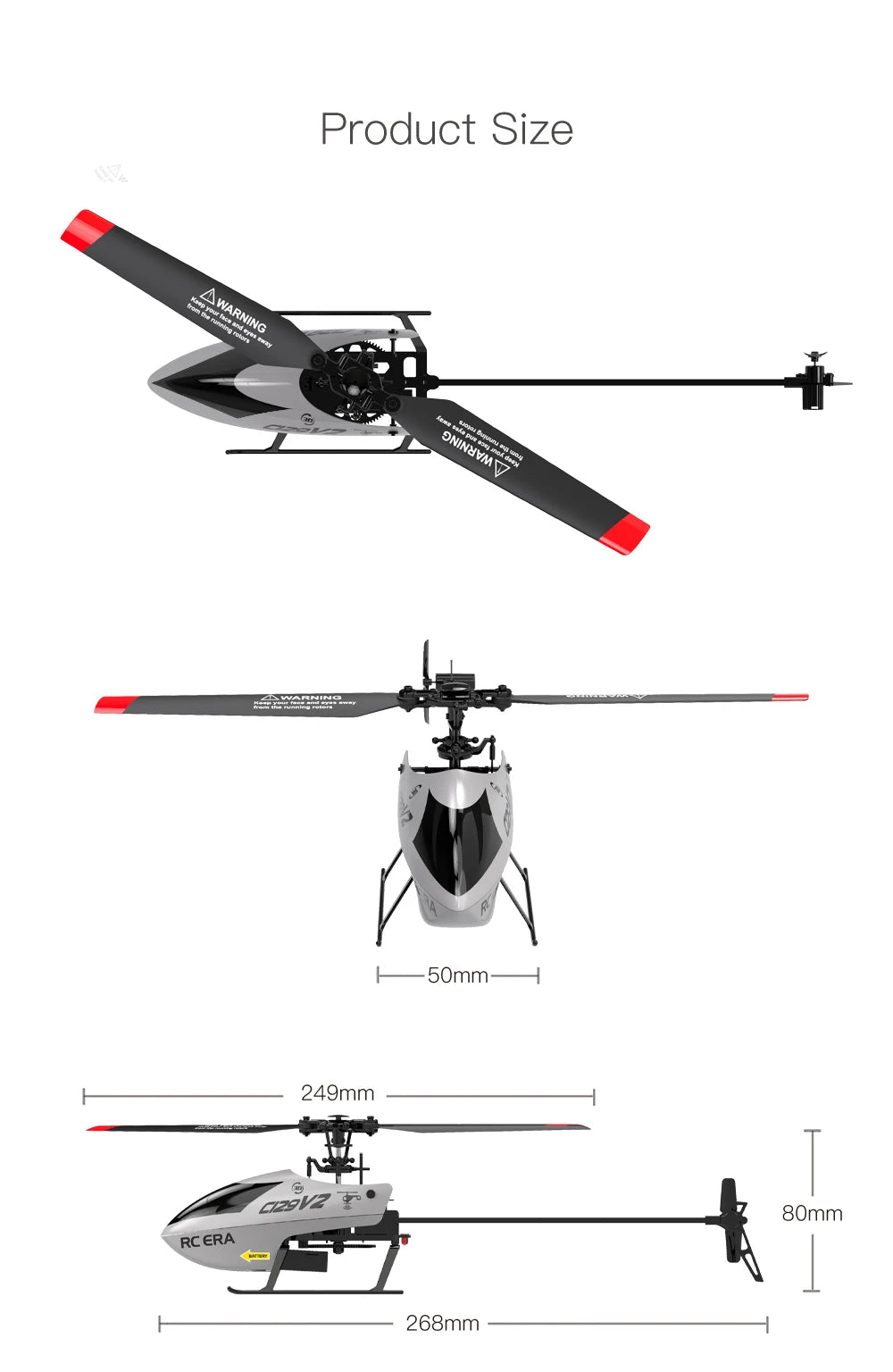 ERA C129V2 RC Helicopter 2.4GHz RTF with 6-Axis Gyro & 3D Flip