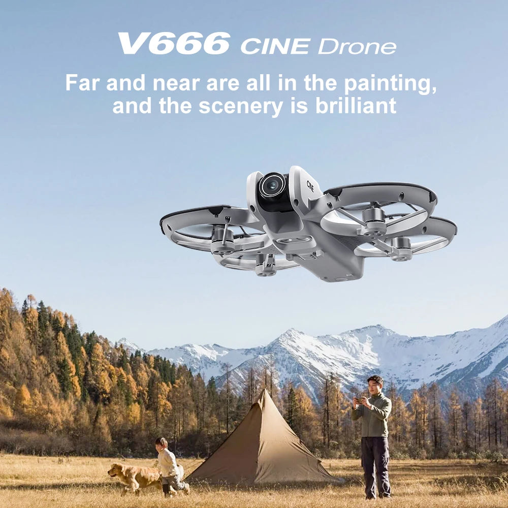 V666 Mini Drone 4K HD Camera FPV Quadcopter with Screen