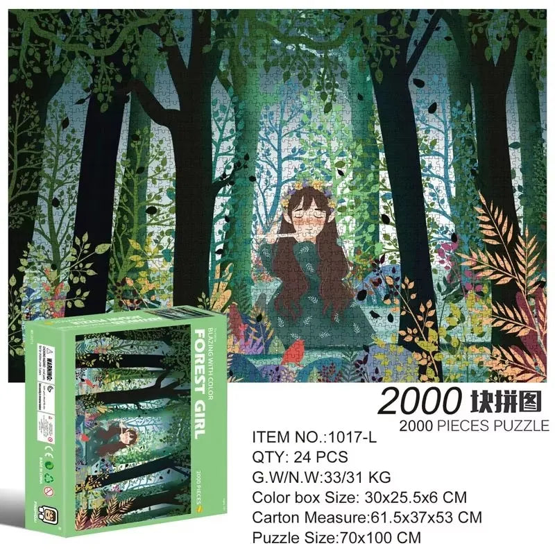 2000-Piece Landscape Jigsaw Puzzle – Educational Game for Kids & Children