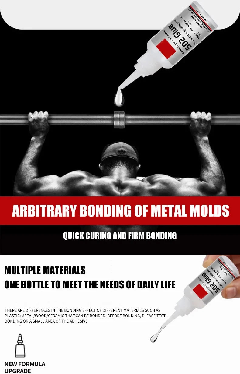 LOOLIFL Super Glue 502 – Instant Quick-Drying Strong Bond Adhesive for Leather, Rubber, Wood & Metal (1–5pcs)