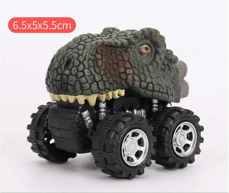 Dinosaur Pull-Back Mini Monster Trucks – Toy Car Set for Kids