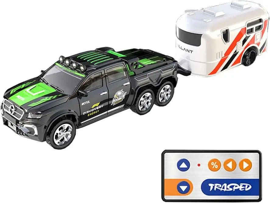 1/64 Mini RC Car 4x4 Alloy Racing Truck with Lights