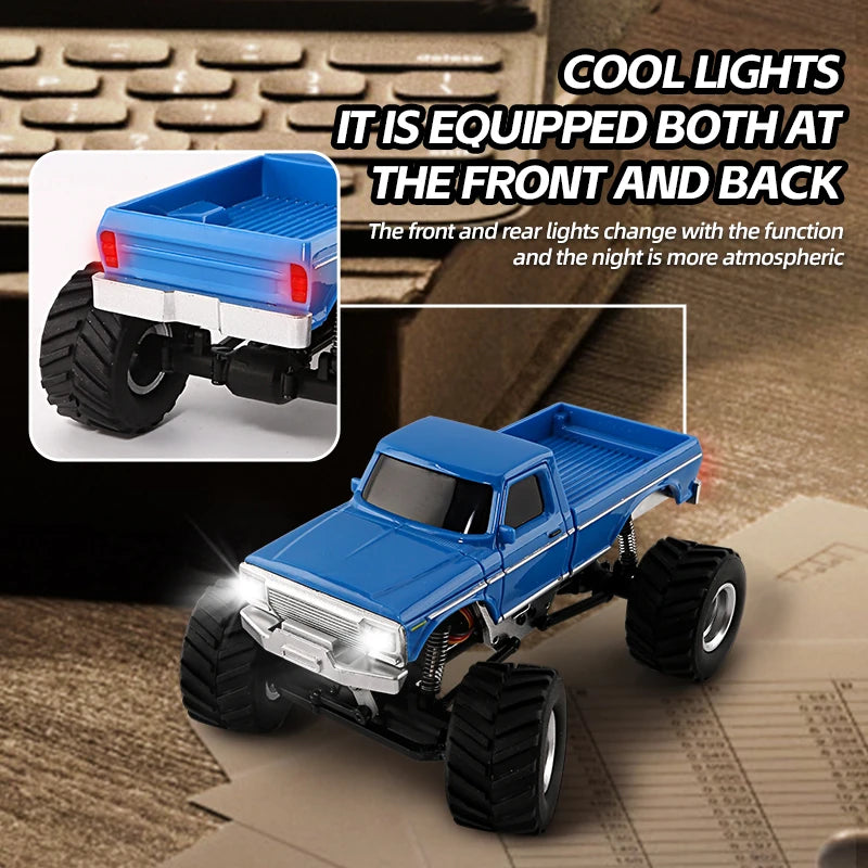 1/36 RC Crawler Car 4WD Off-Road with LED Lights – RTR