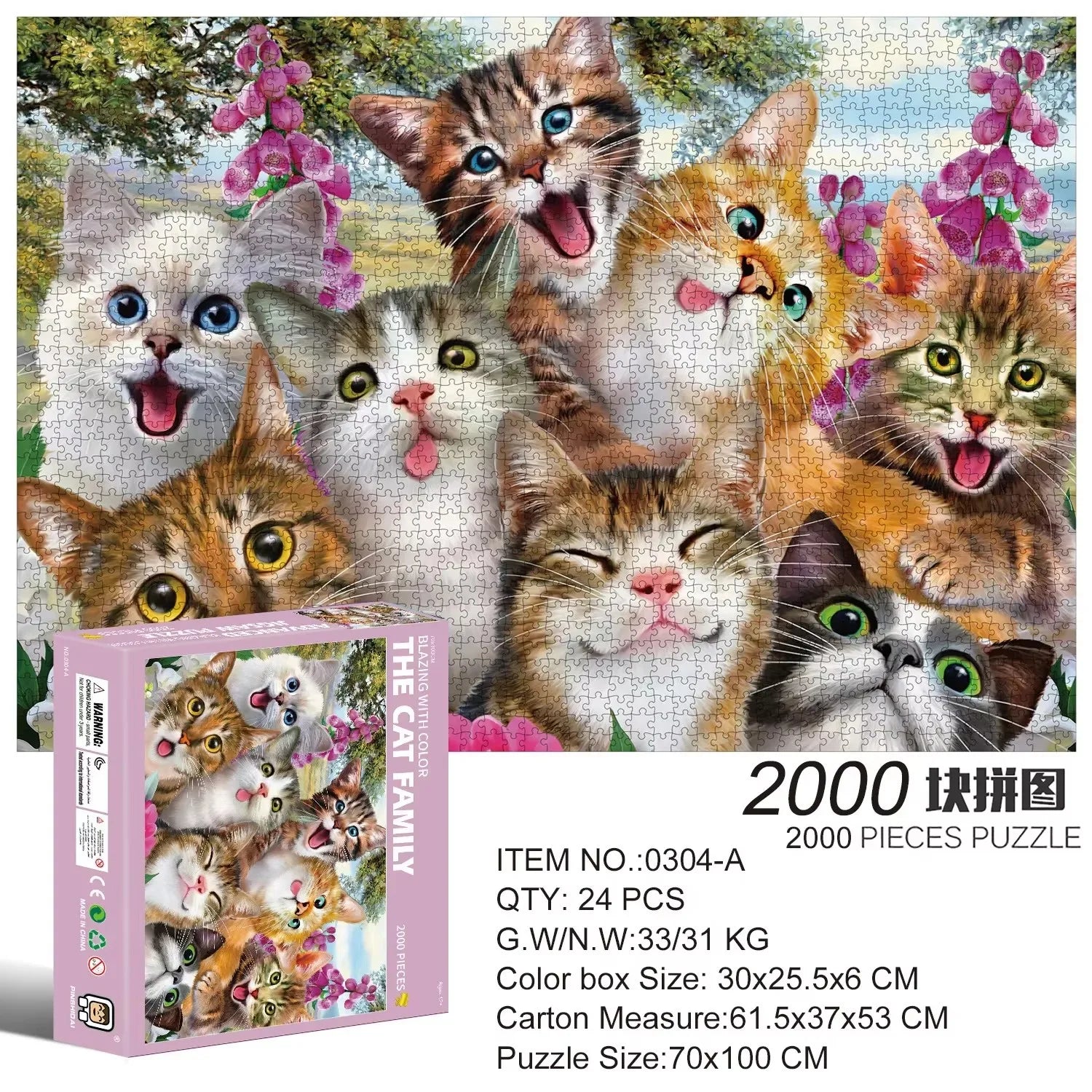 2000-Piece Landscape Jigsaw Puzzle – Educational Game for Kids & Children