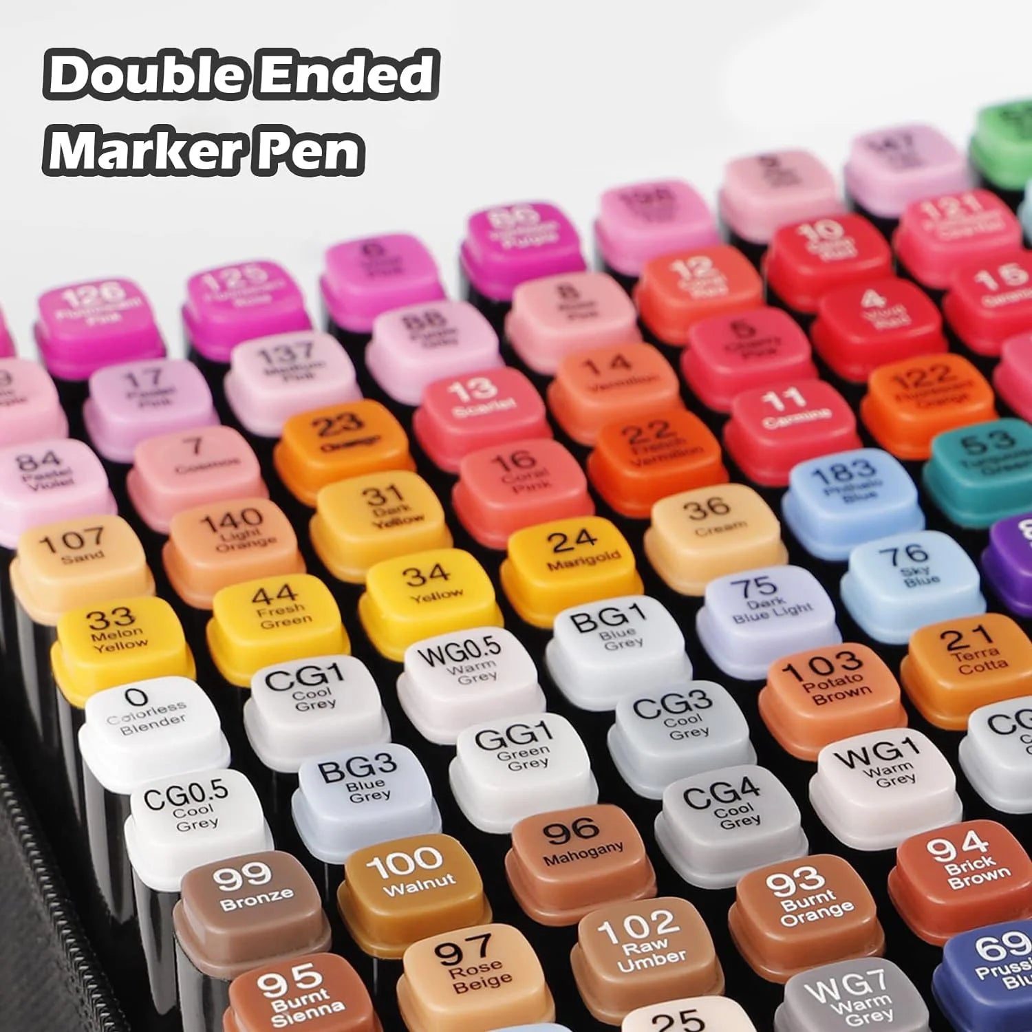 Double Tip Permanent Art Marker Pens – 24–168 Colors